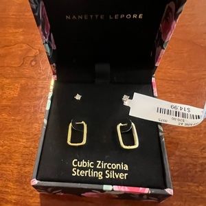 NWT Cubic Zirconia / Sterling Silver Earring Set